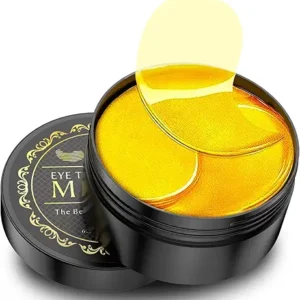 24K Gold Under Eye Patches - 60 Pack for Puffy Eyes, Dark Circles, Bags & Wrinkles with Collagen & Hyaluronic Acid